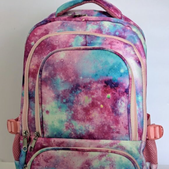 Galaxy Space Kids Backpack for Girls Elementary Middle School Bookbags - Picture 1 of 11